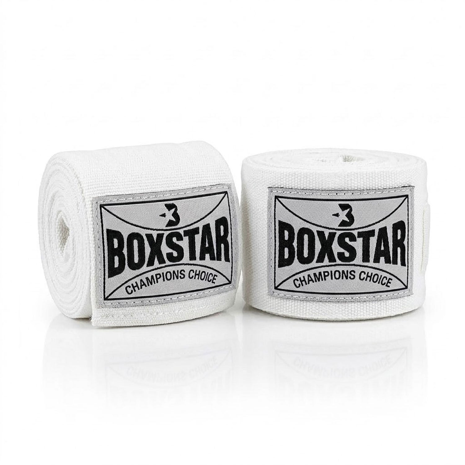 BOXSTAR Premium Hand Wraps – Champions Choice 🥊 White