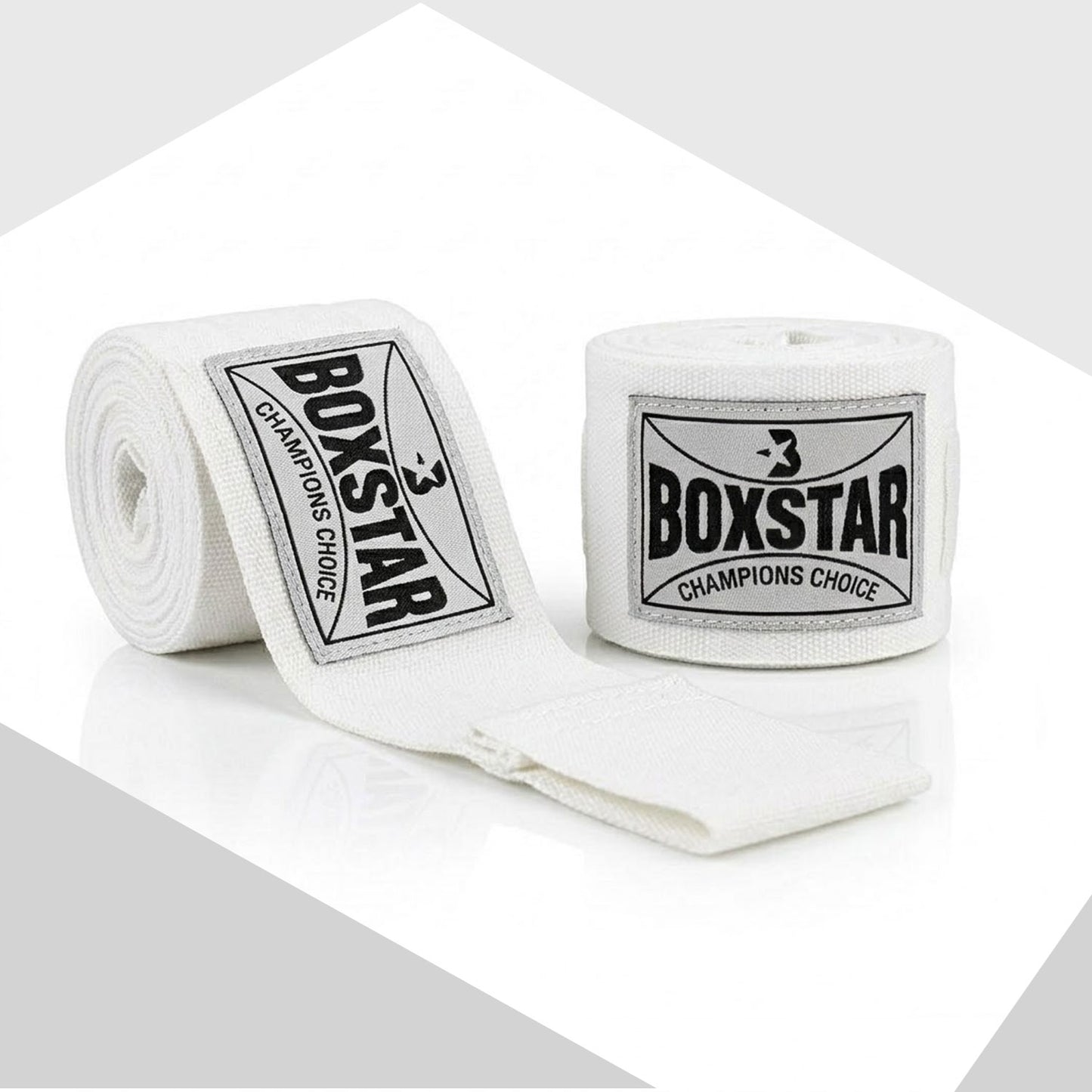 BOXSTAR Premium Hand Wraps – Champions Choice 🥊 White