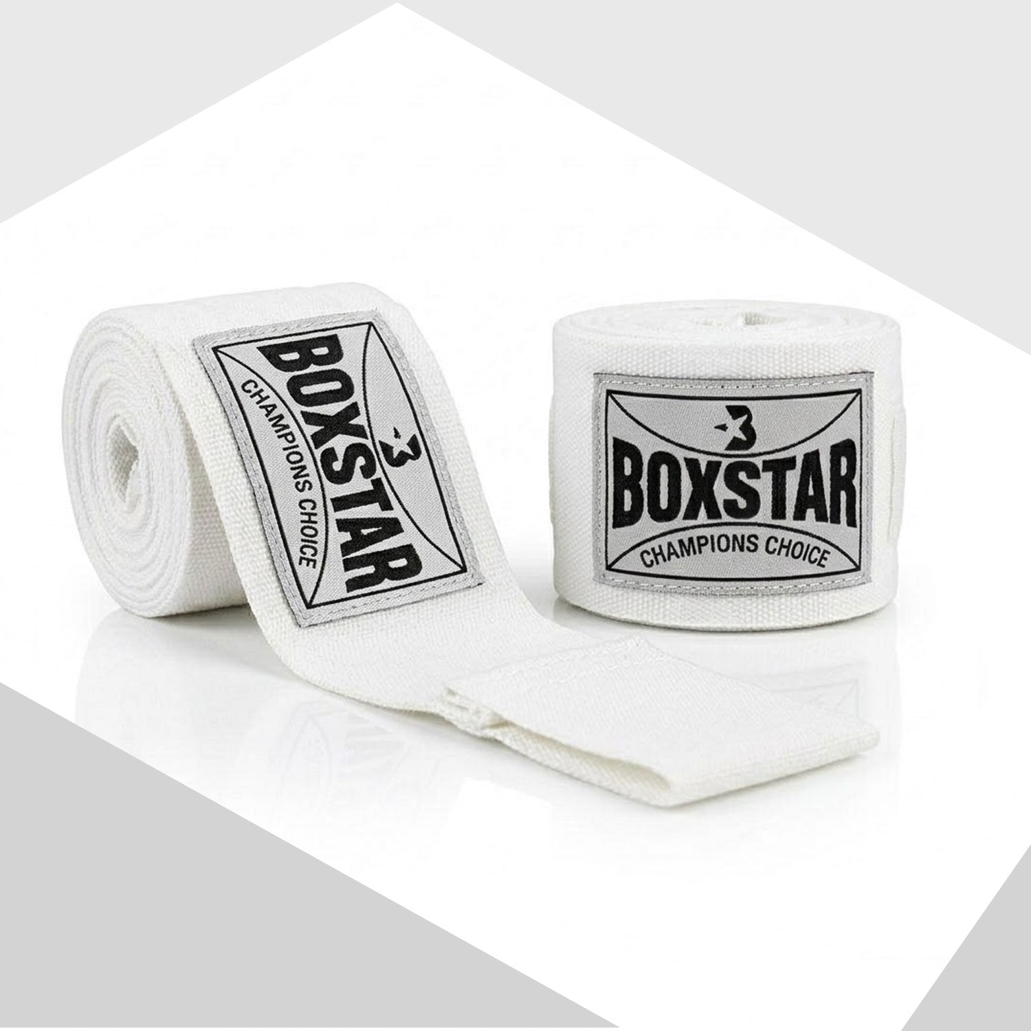 BOXSTAR Premium Hand Wraps – Champions Choice 🥊 White