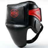 BOXSTAR Groin Guard Black Red 100% Genuine Leather