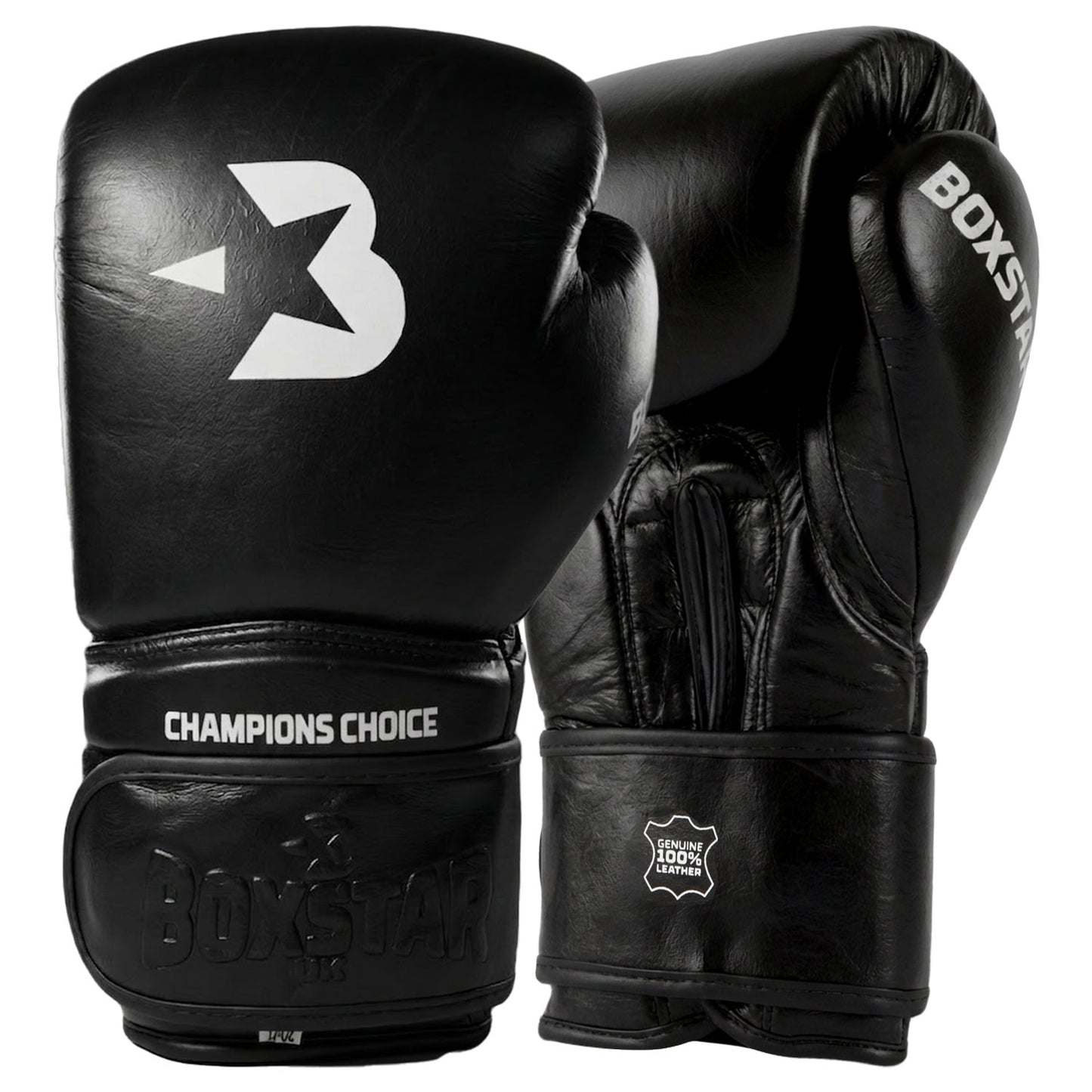 BOXSTAR Genuine Leather Sparring Boxing Gloves Hand Moulded Fit