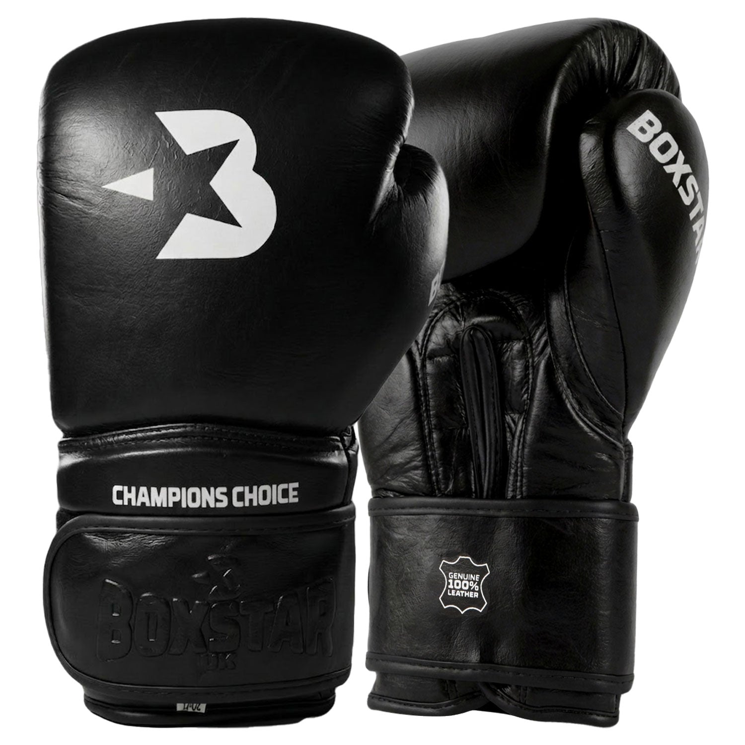 BOXSTAR Genuine Leather Sparring Boxing Gloves Hand Moulded Fit