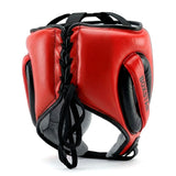 BOXSTAR Genuine Leather Boxing Head Guard UK – Pro Sparring Headgear with Full Face Protection & Adjustable Fit
