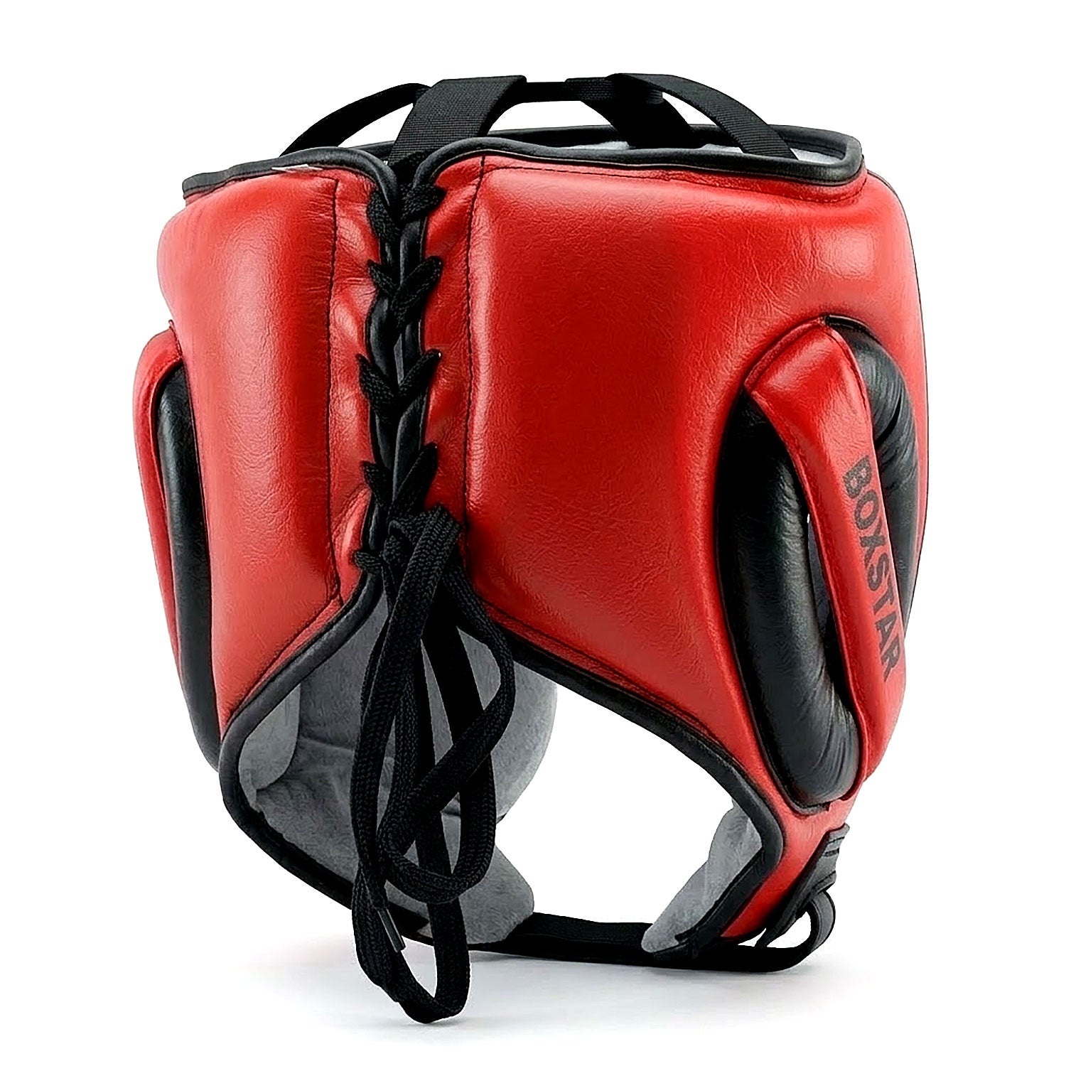 BOXSTAR Genuine Leather Boxing Head Guard UK – Pro Sparring Headgear with Full Face Protection & Adjustable Fit