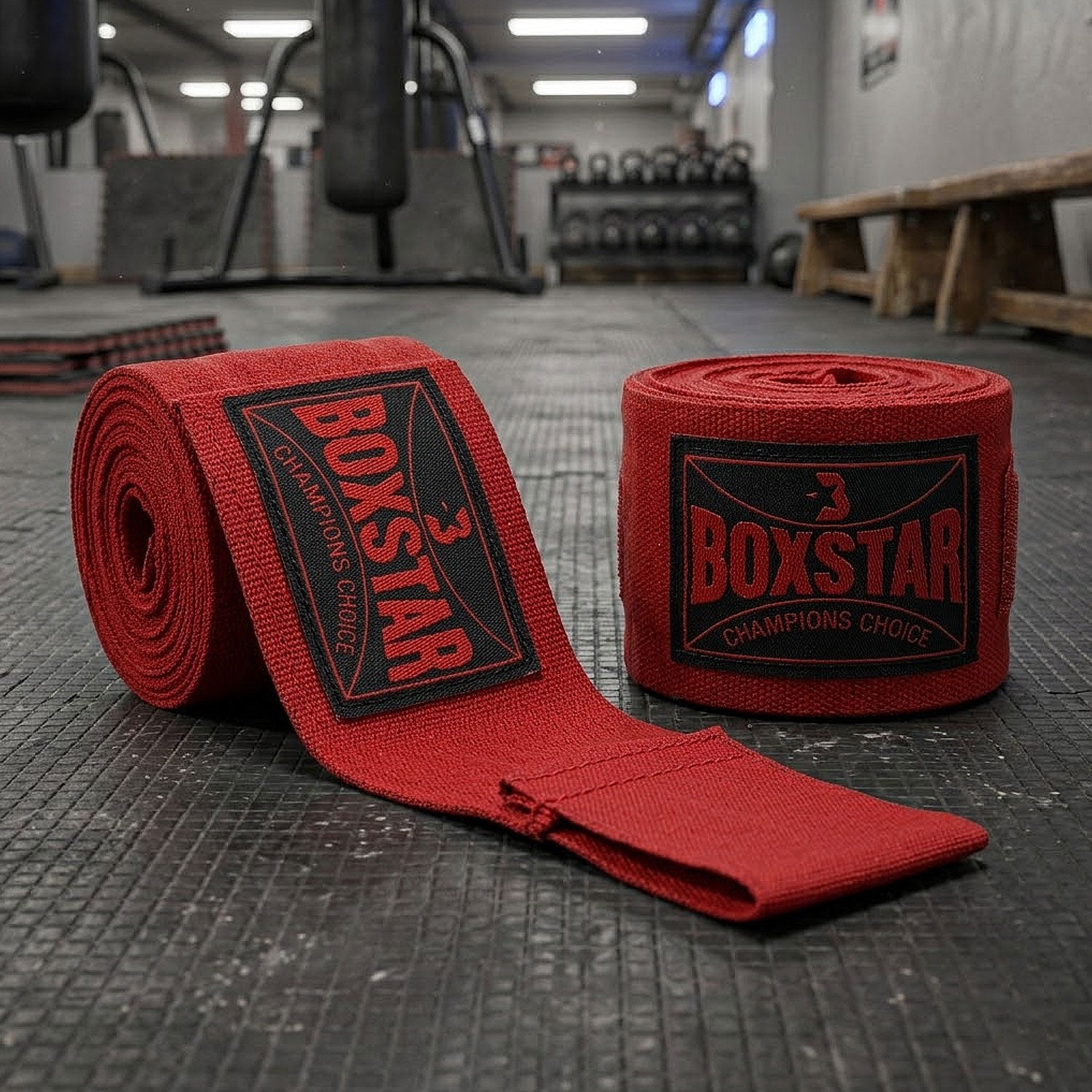 BOXSTAR Premium Hand Wraps – Champions Choice 🥊 Red