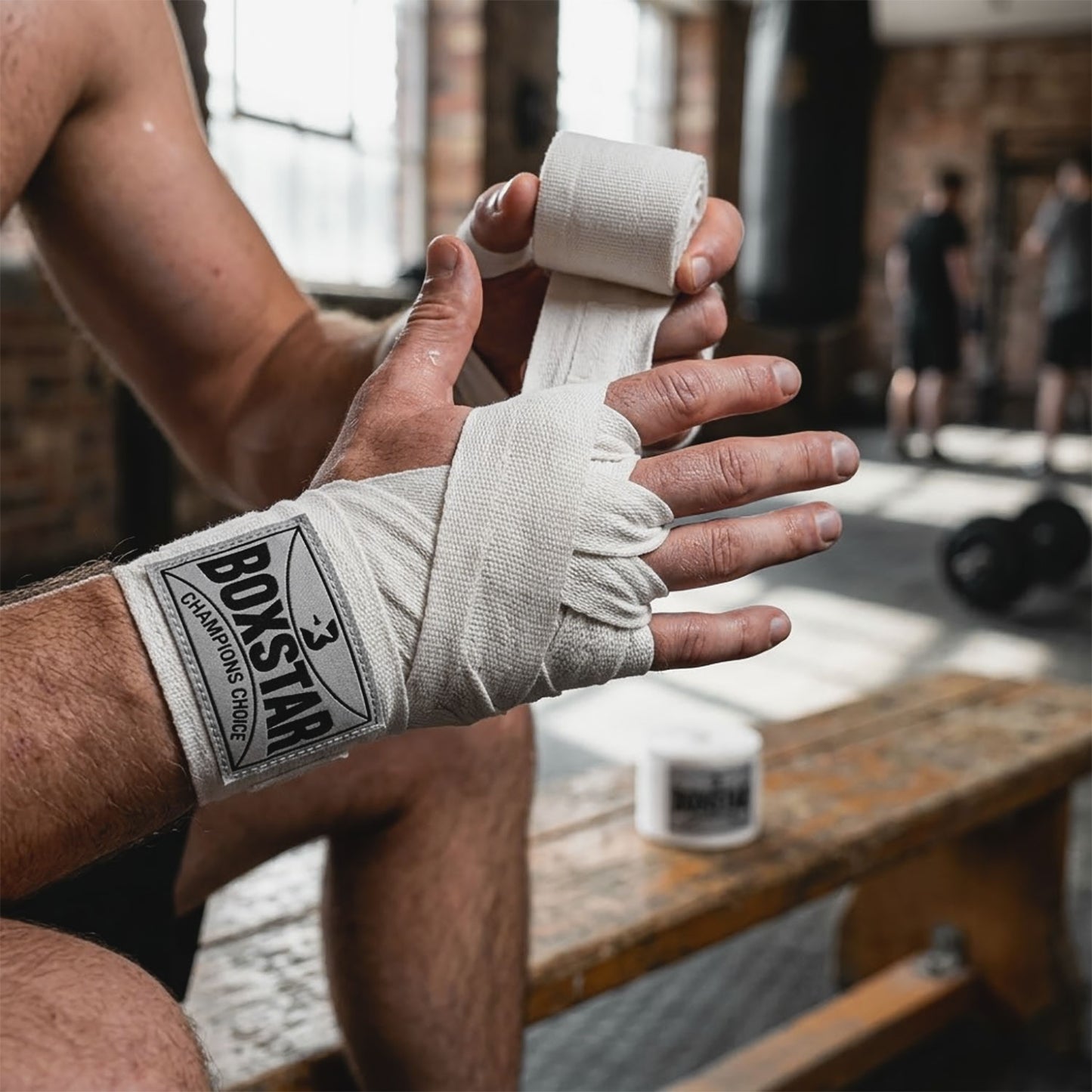 BOXSTAR Premium Hand Wraps – Champions Choice 🥊 White