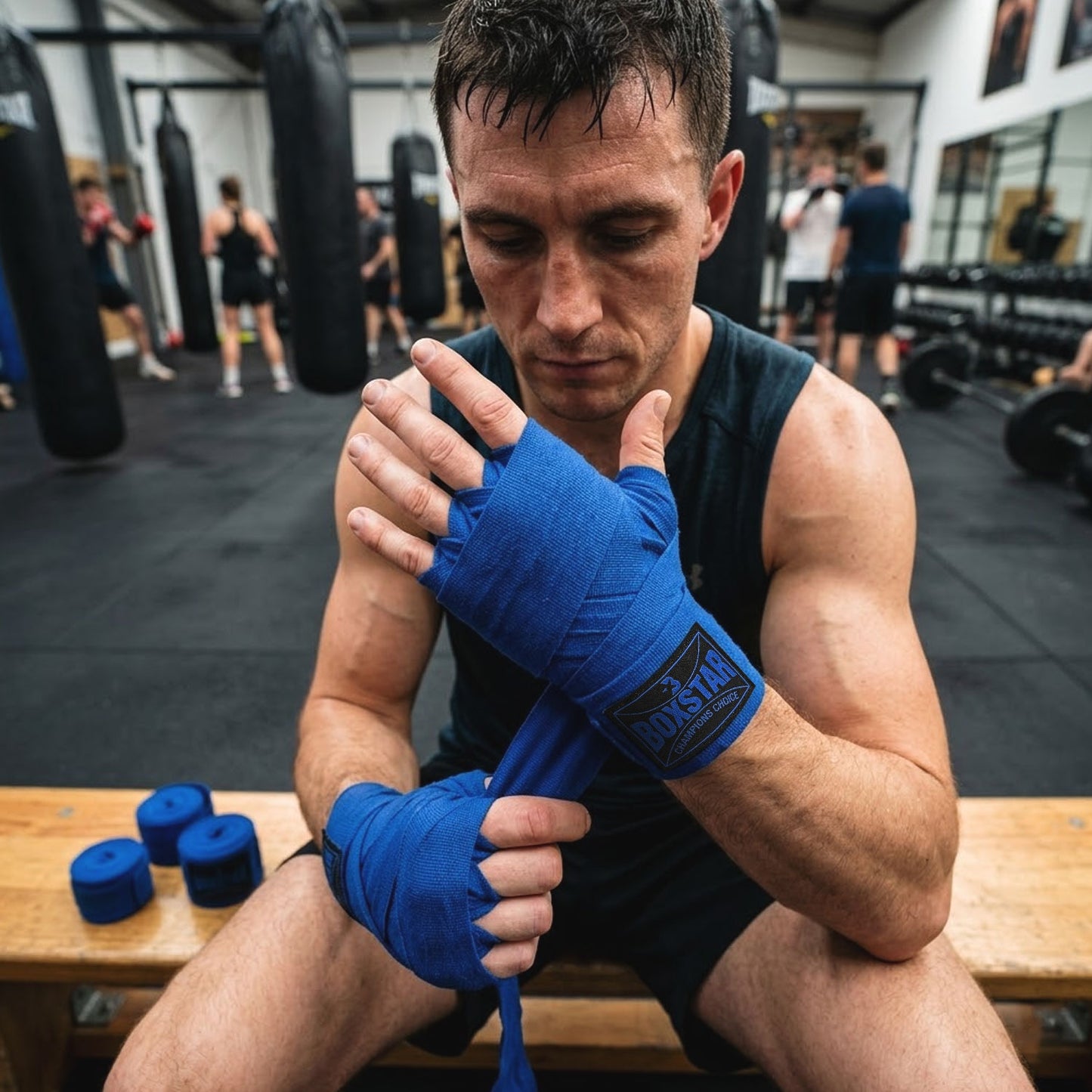 BOXSTAR Premium Hand Wraps – Champions Choice 🥊 Blue