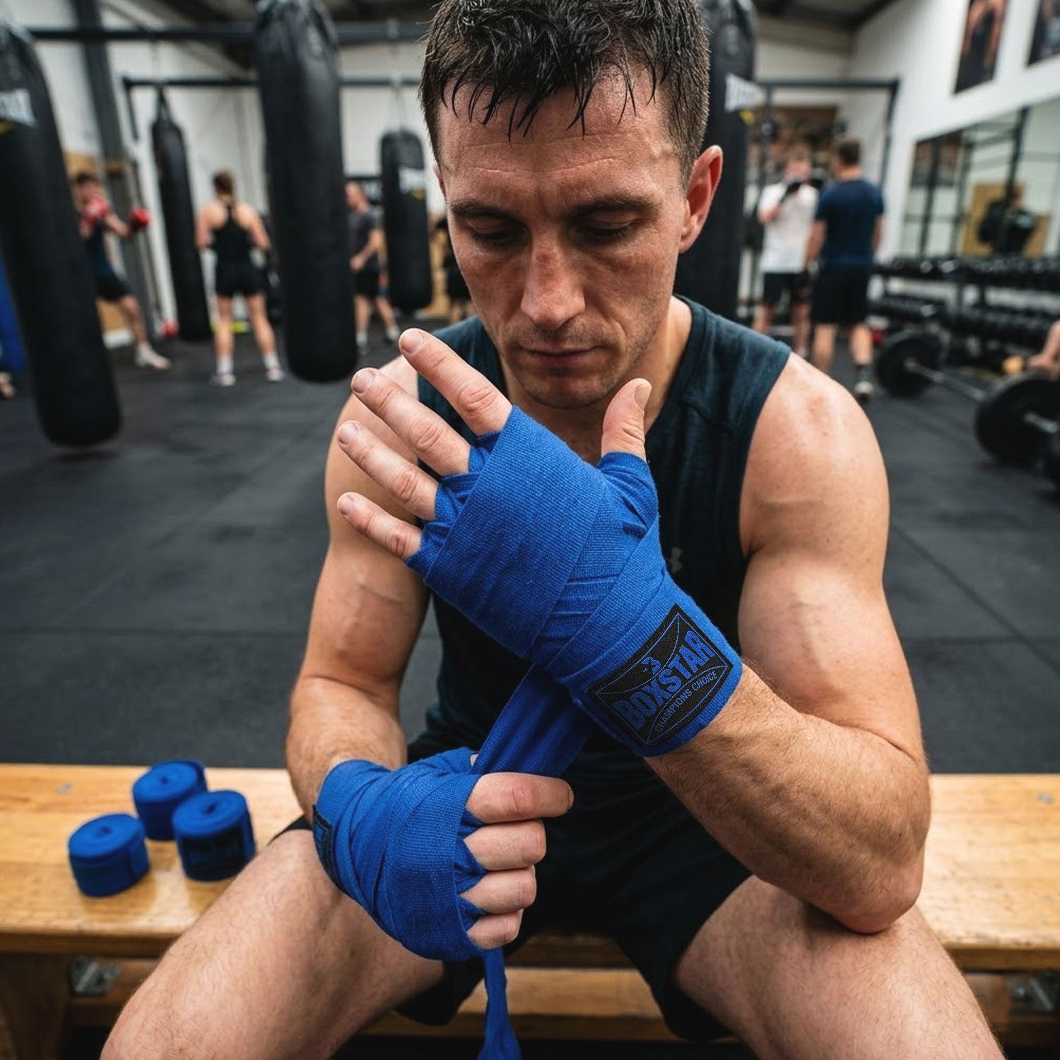 BOXSTAR Premium Hand Wraps – Champions Choice 🥊 Blue